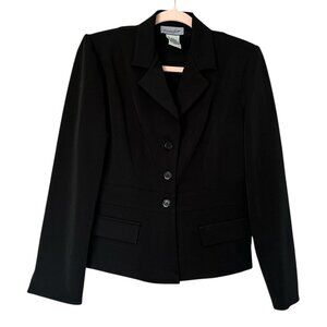 Breakin Loose Juniors Blazer Size 3/4 Black Dark Academia Corporate Goth Y2K VTG
